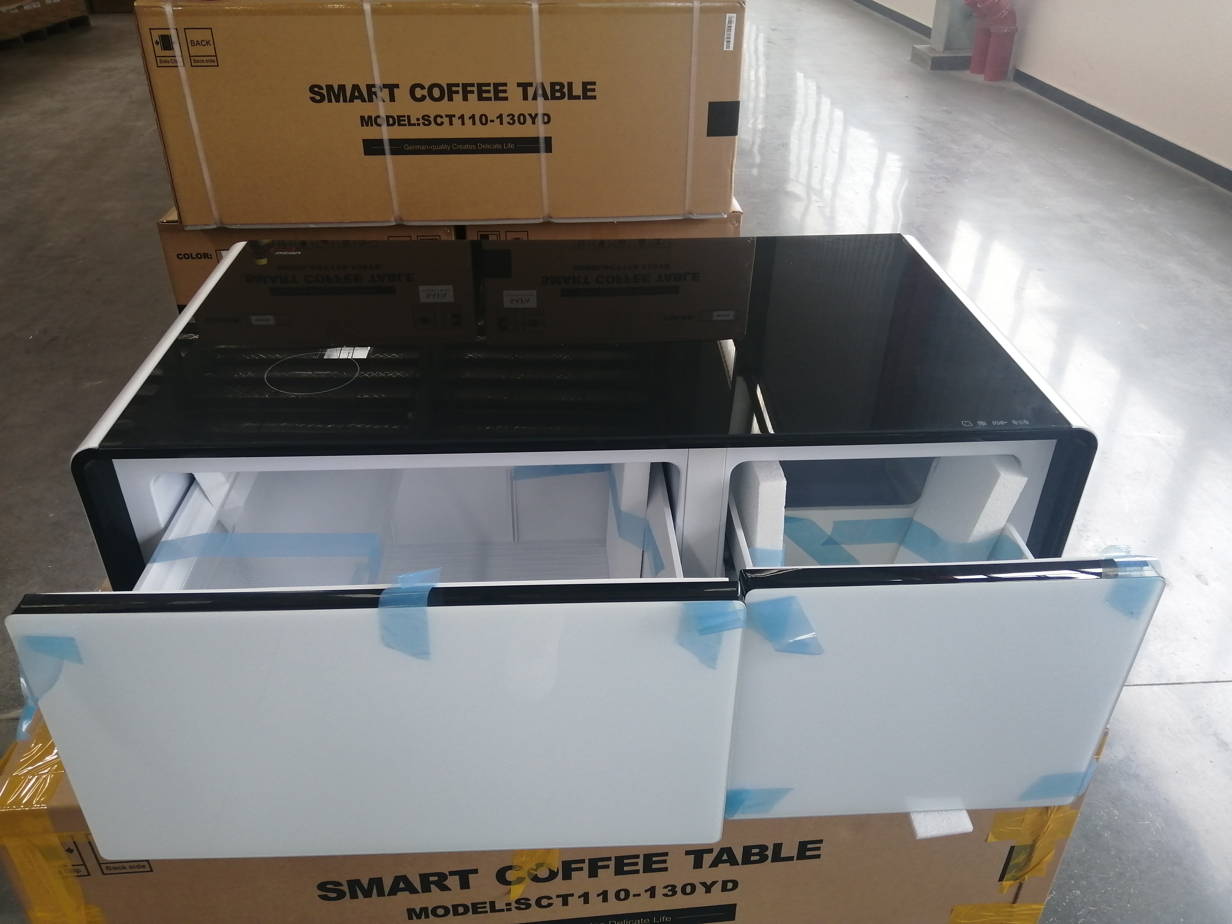 Smart Coffee Table with Fridge SCT-90L White