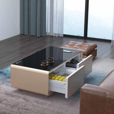 Smart Coffee Table with Fridge SCT-130L Gold