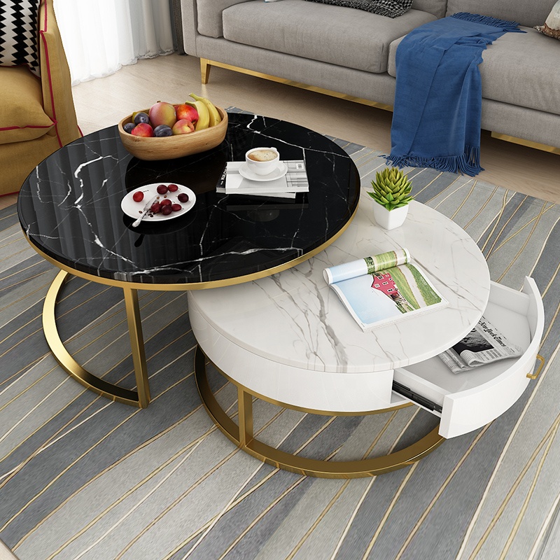 Modern Simple Style Marble Table top Coffee table 